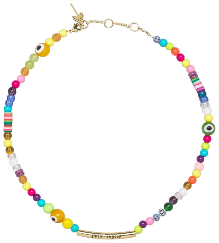 Palm Angels Logo Rainbow Necklace MulticolorGold