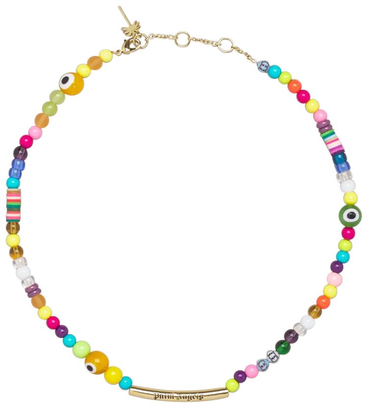 Palm Angels Logo Rainbow Necklace 'Multicolor/Gold'