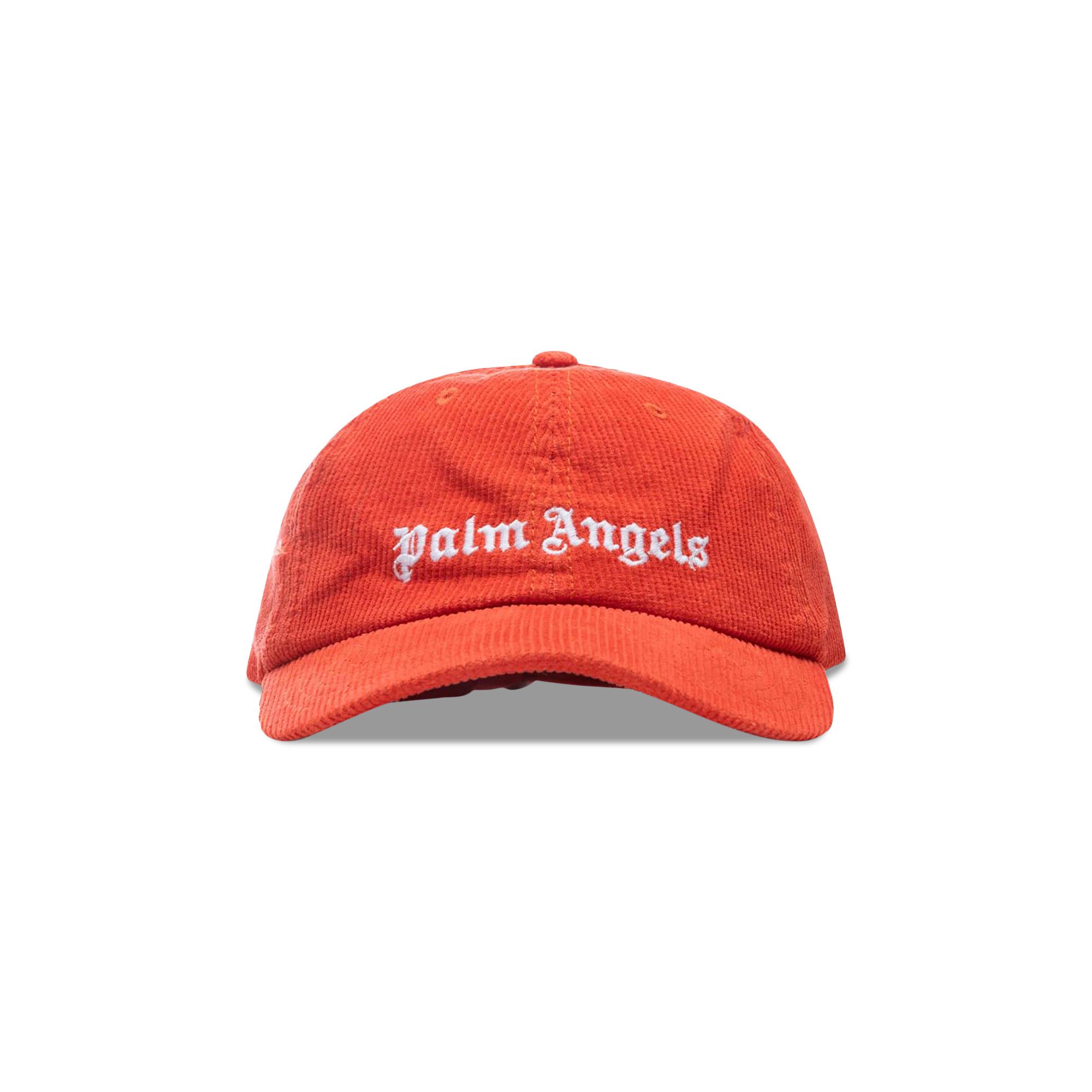 Palm Angels Corduroy Logo Cap 'Red' | GOAT