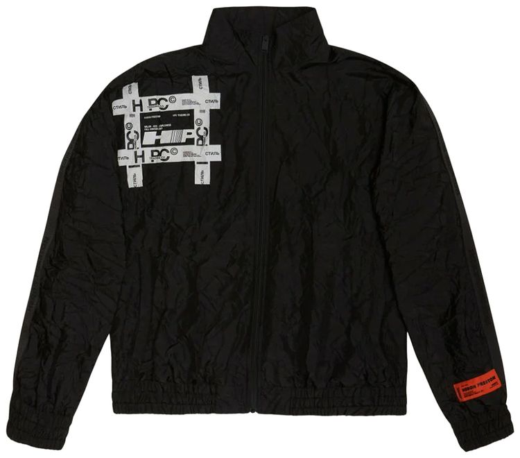 Heron Preston Tyvek Crinkled Windbreaker BlackWhite