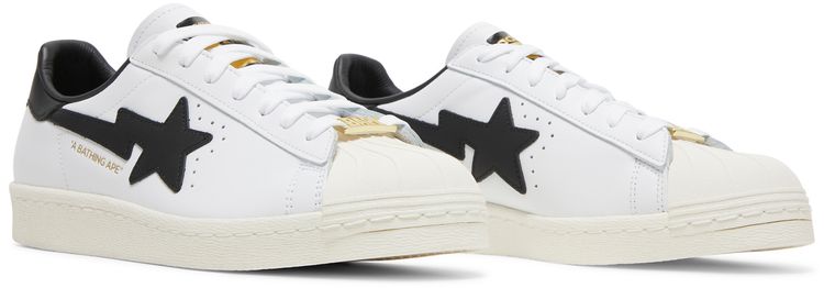 BAPE x adidas Superstar White Black
