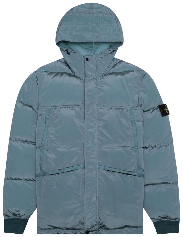 Stone Island Real Down Jacket Mid Blue