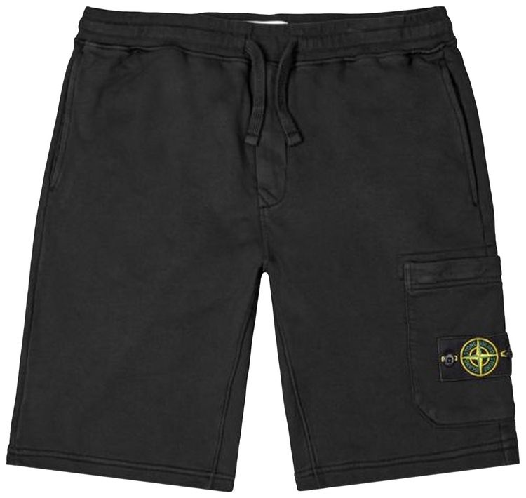 Stone Island Fleece Shorts Black