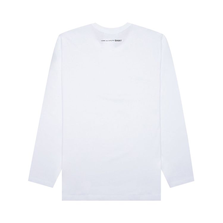 Comme des Garcons SHIRT Small Back Logo LS Tee White