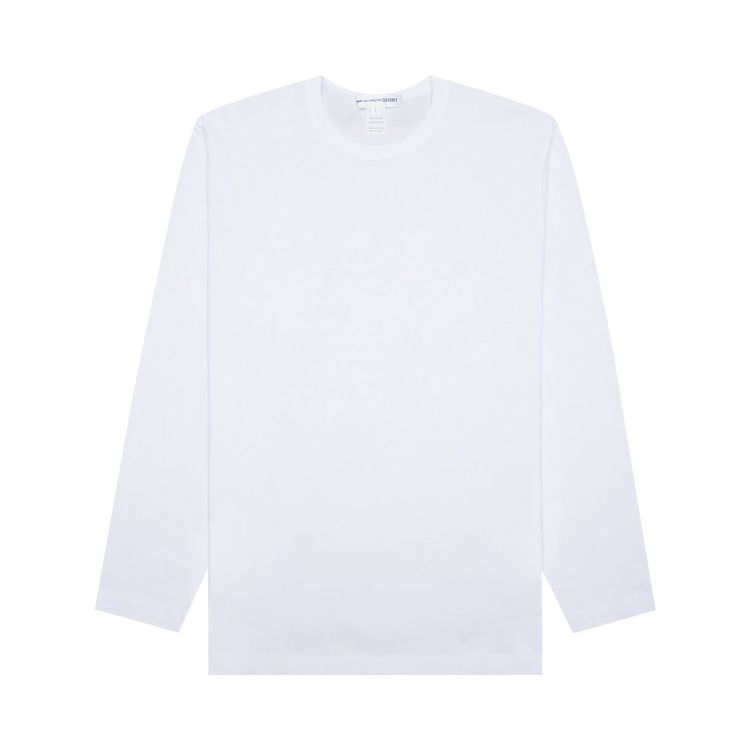 Comme des Garcons SHIRT Small Back Logo LS Tee White