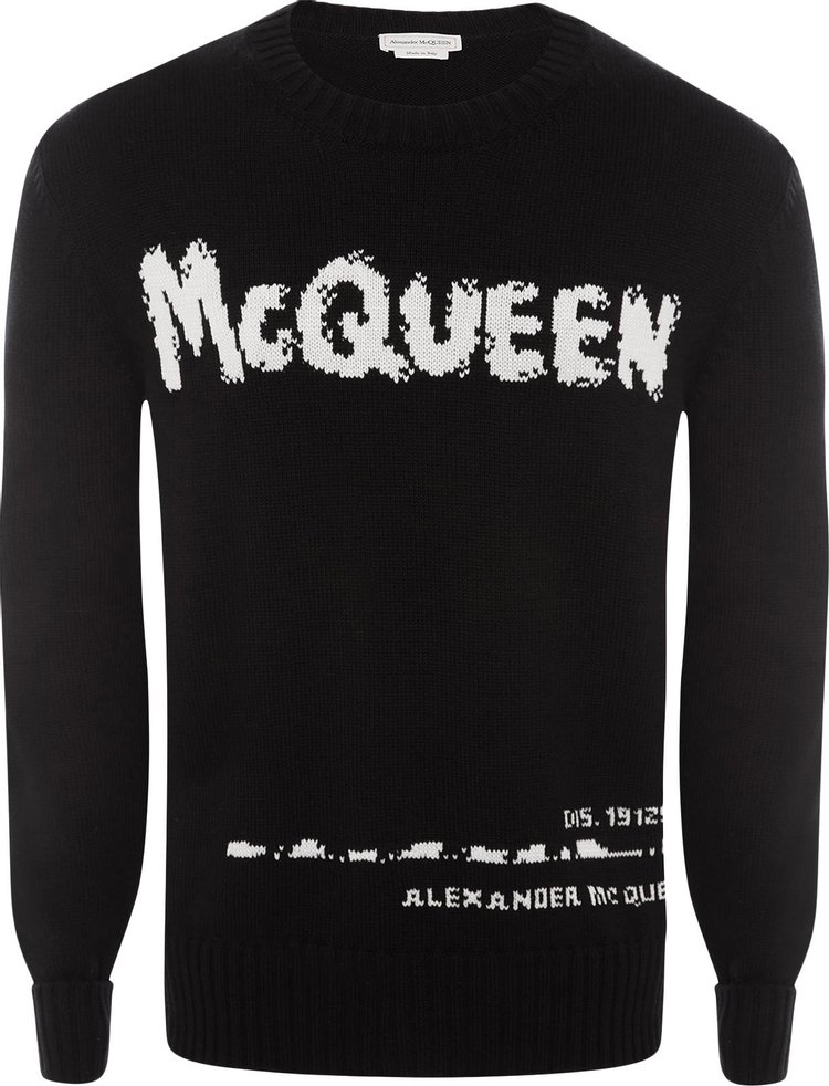 Buy Alexander McQueen Graffiti Jumper 'Black/White' - 626454Q1WZL1006 ...