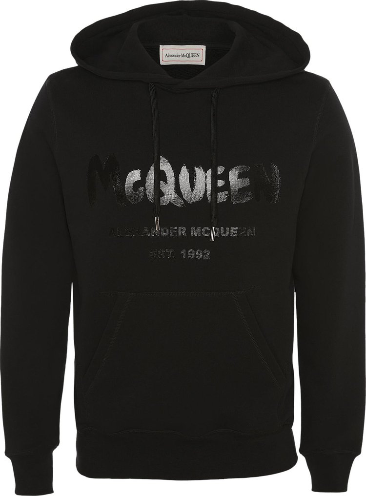 Alexander McQueen Graffiti Sweatshirt 'Black/Black'