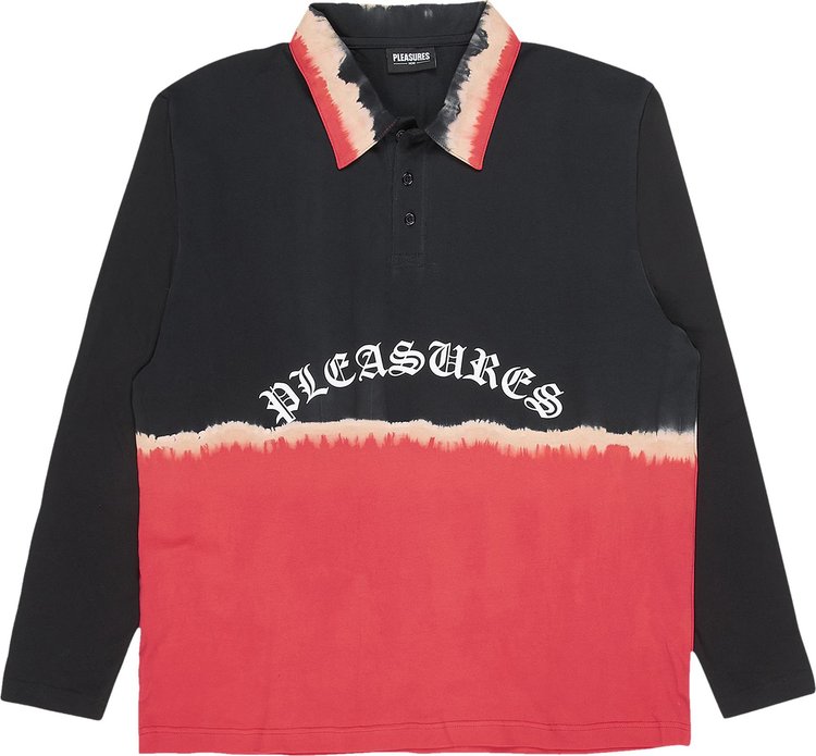 Pleasures Crisis Long Sleeve Polo Shirt Black