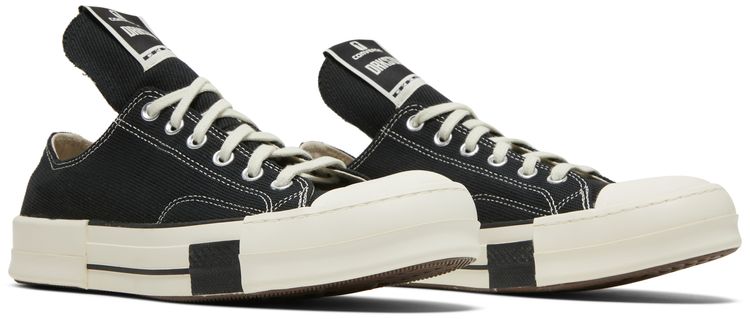 Rick Owens x DRKSHDW DRKSTAR Chuck 70 Low Black