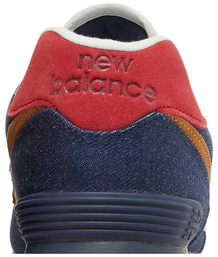 New Balance 574 Denim   Pigment Team Red