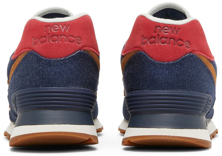 New Balance 574 Denim   Pigment Team Red