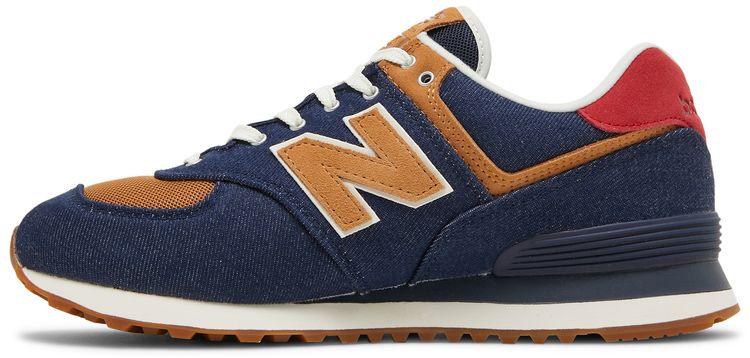 New Balance 574 Denim   Pigment Team Red