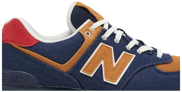 New Balance 574 Denim   Pigment Team Red