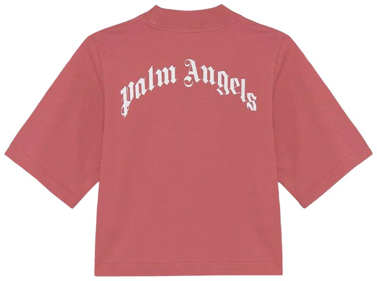 Palm Angels Bear Cropped Tee BurgundyBrown