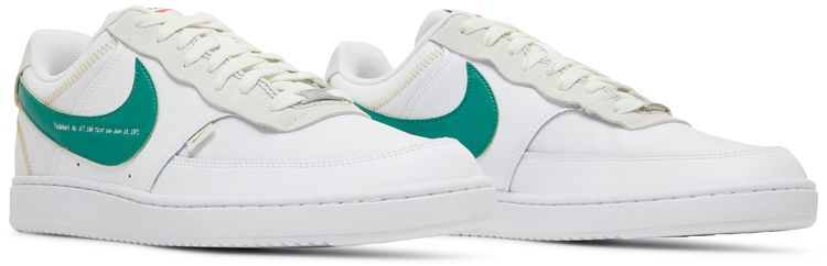 Nike Court Vision Low Premium First Use   White Green Noise