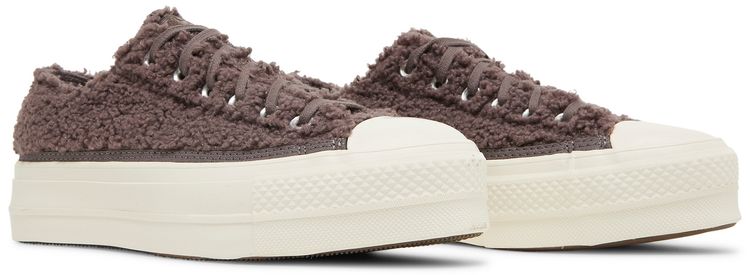 Converse Wmns Chuck Taylor All Star Platform Low Cozy Sherpa   Violet Ore