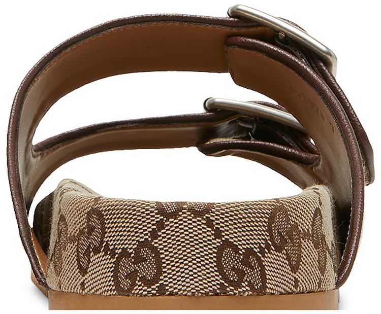 Gucci Slide Sandal Strap Beige Monogram