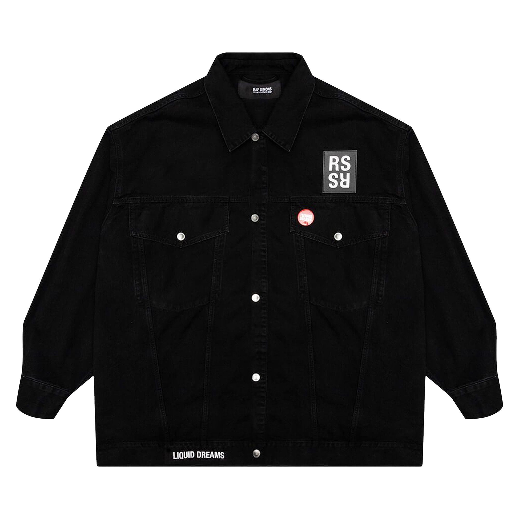 Buy Raf Simons Oversized Denim Jacket 'Black' - 211 M723 10134