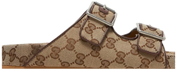 Gucci Slide Sandal Strap Beige Monogram
