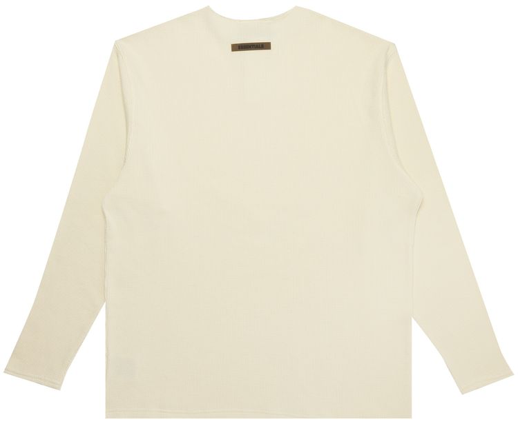 Fear of God Essentials Thermal Henley Long Sleeve Buttercream