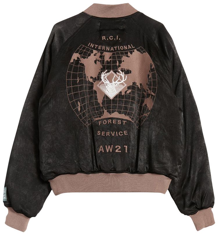 Reese Cooper RCI International Padded Bomber Jacket Black