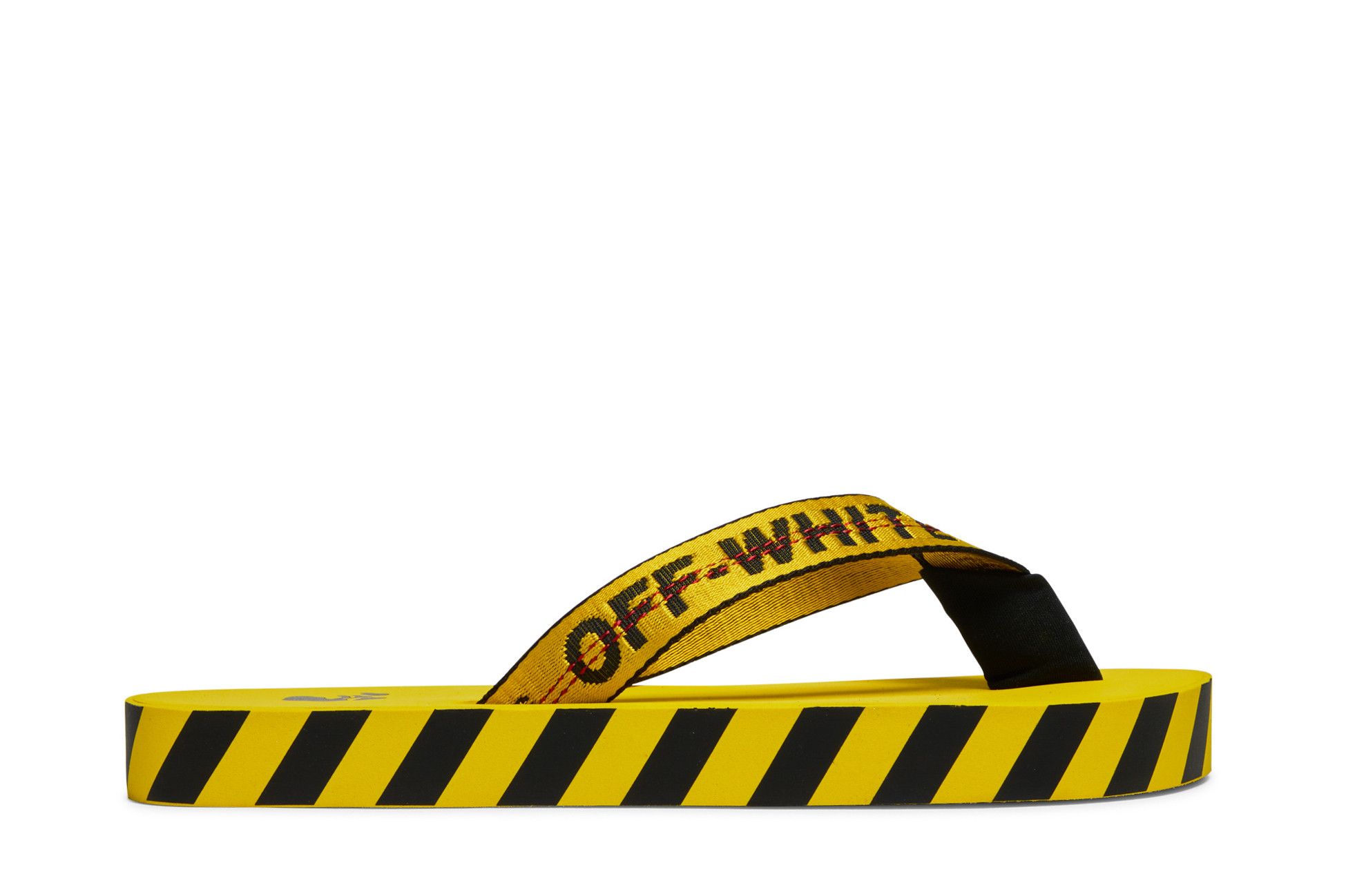 Off white yellow flip flops online