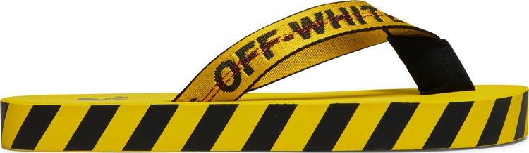 Off-White Industrial Flip Flops 'Logo Tape - Yellow' 2021