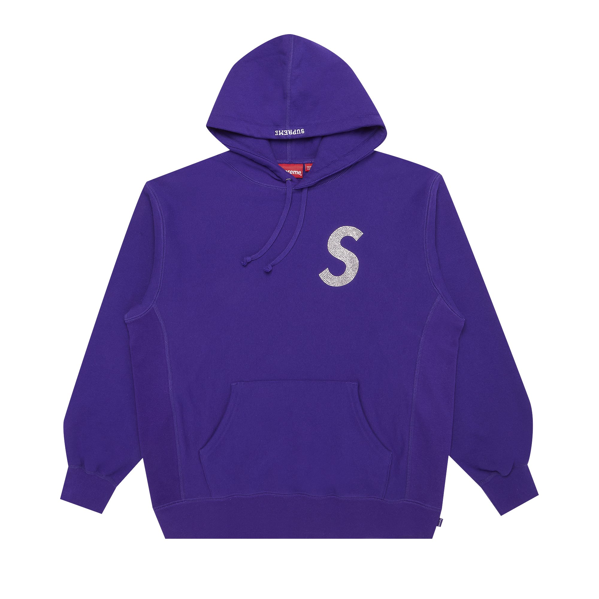 Supreme x Swarovski S Logo Hooded Sweatshirt 'Purple'