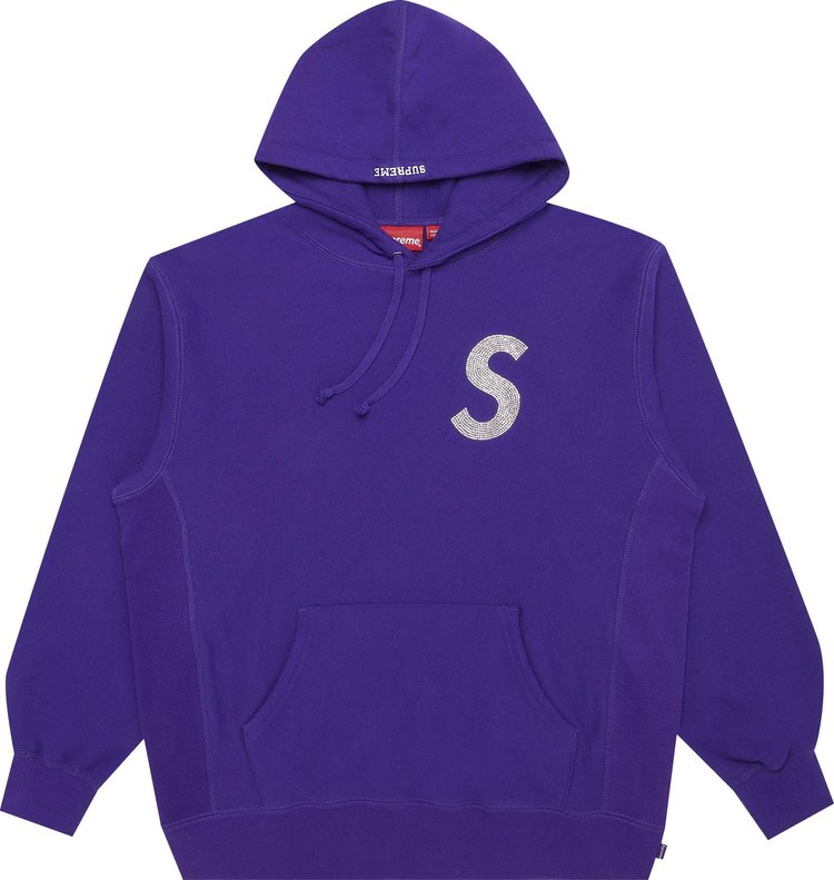 Supreme x Swarovski S Logo Hooded Sweatshirt 'Purple'
