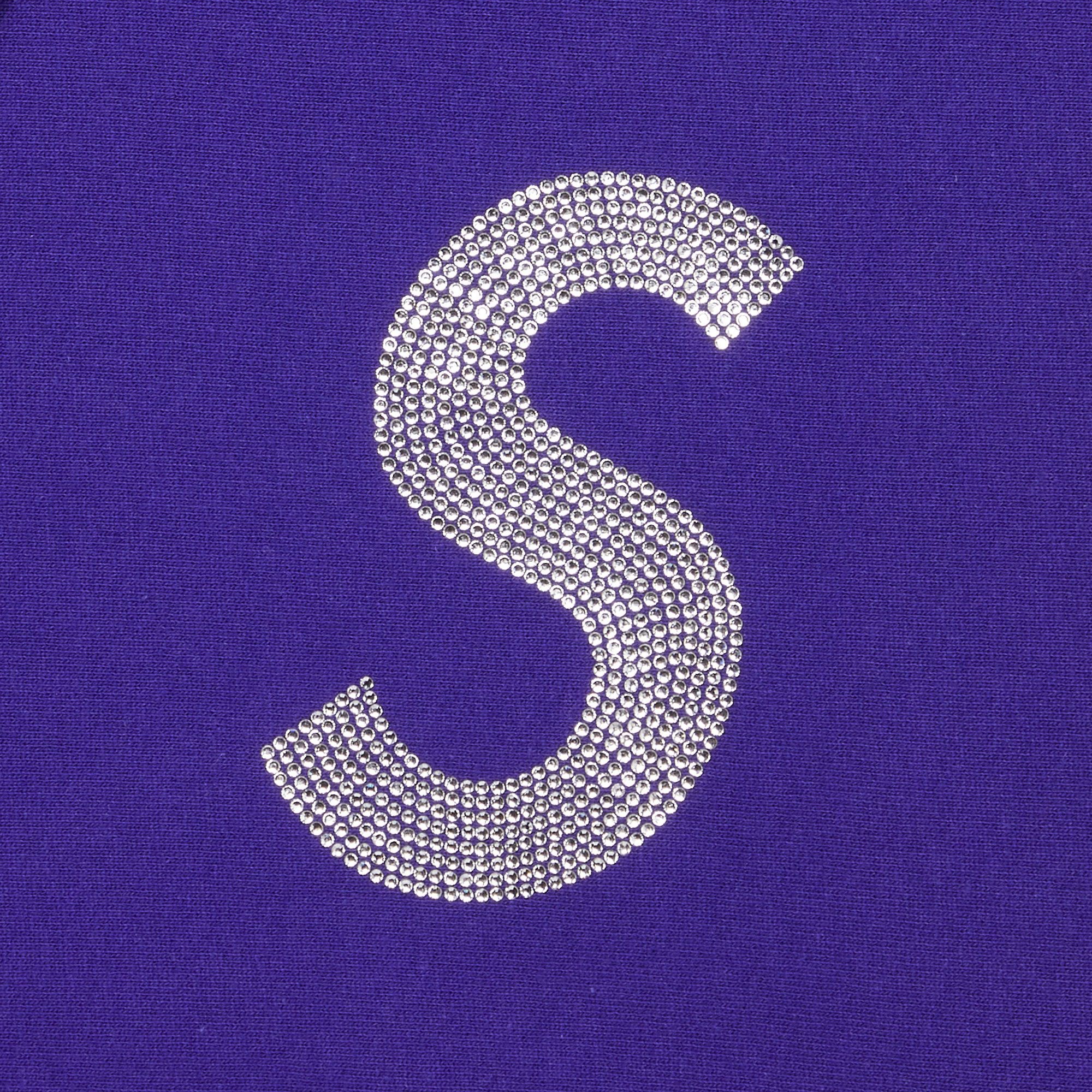 Buy Supreme x Swarovski S Logo Hooded Sweatshirt 'Purple Buy Supreme x Swarovski S Logo Hooded Sweatshirt 'Purple