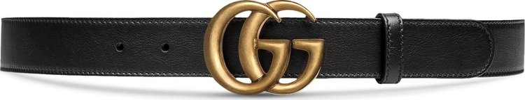 Buy Gucci Leather Double G Slim Belt 'Black' - 414516 AP00T 1000 | GOAT