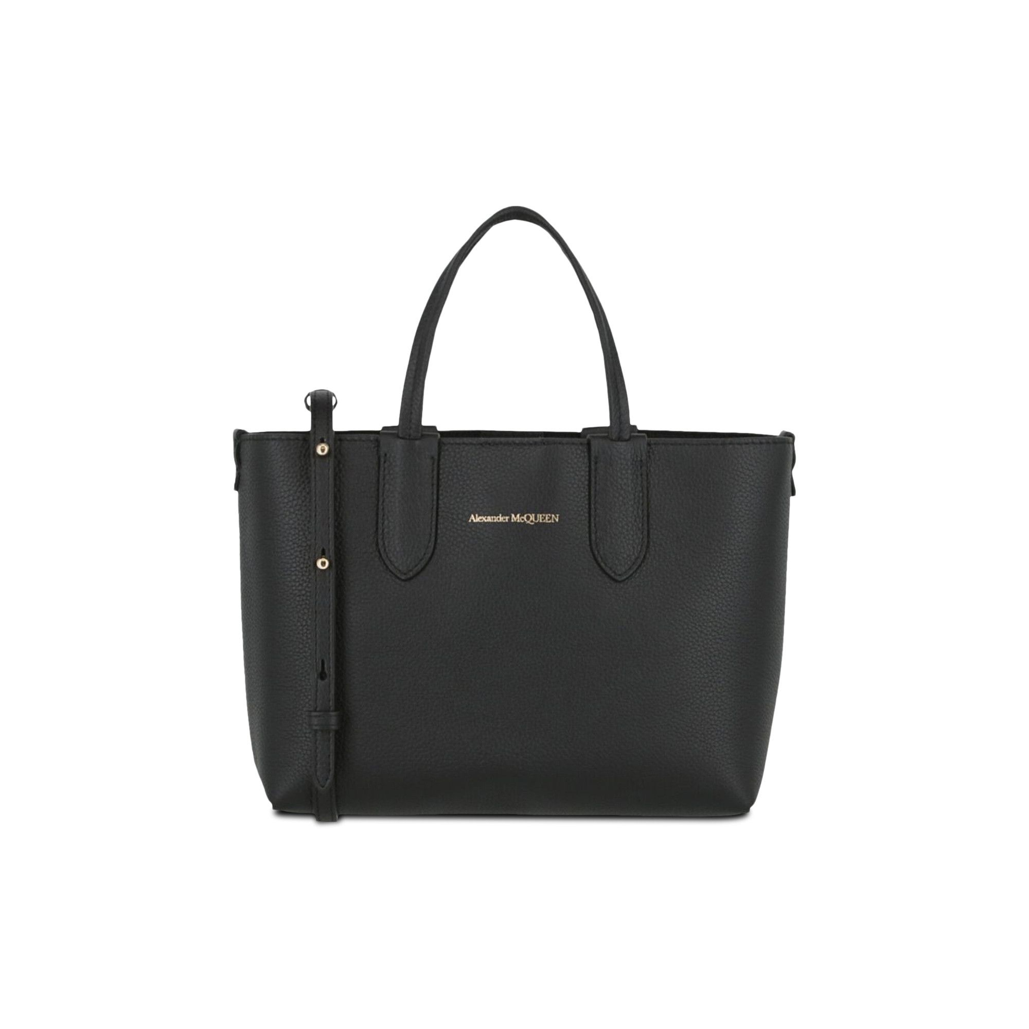 Buy Alexander McQueen Mini Shopper Leather Tote Black 669758 BPT0G 1000 GOAT