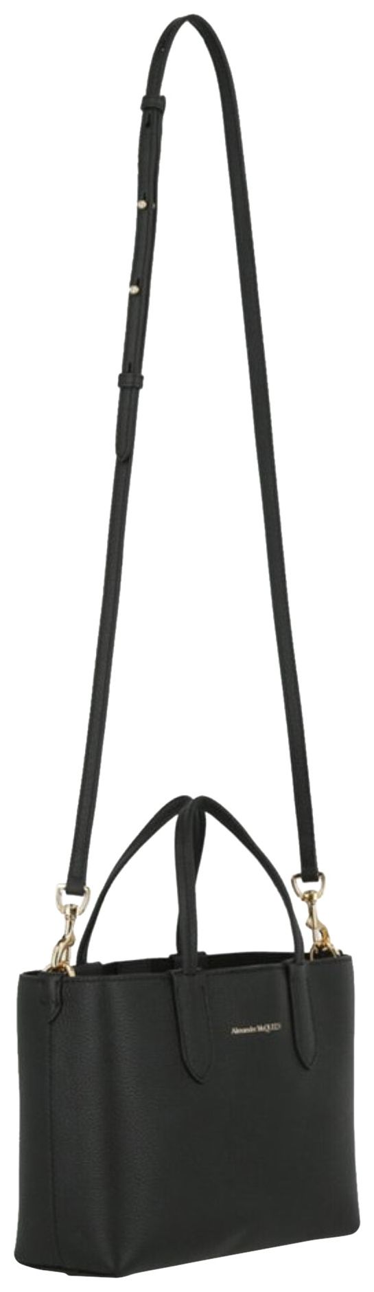 Alexander McQueen Mini Shopper Leather Tote Black