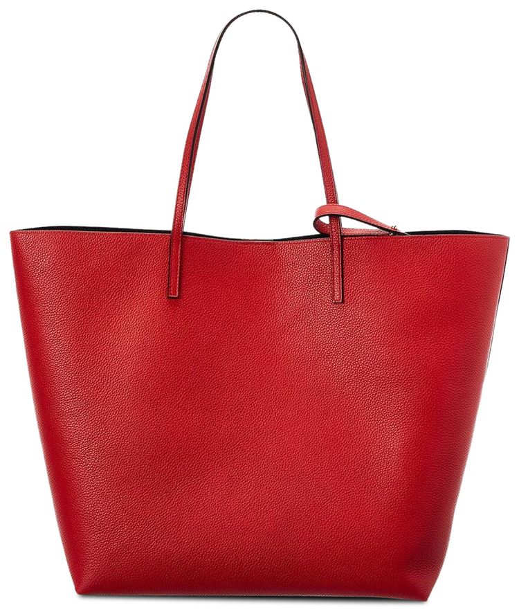 Alexander McQueen Skull Leather Tote Red