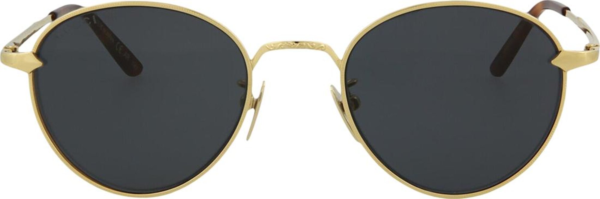 Buy Gucci Round Titanium Sunglasses Metallic Gold Gg0230s 30001828 004 Goat
