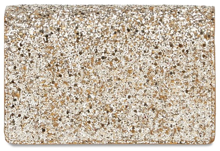 Saint Laurent Lulu Bunny Glitter Crossbody Bag Metallic Gold