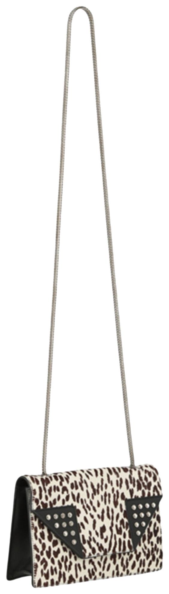 Saint Laurent Betty Leopard Studded Shoulder Bag Multicolor