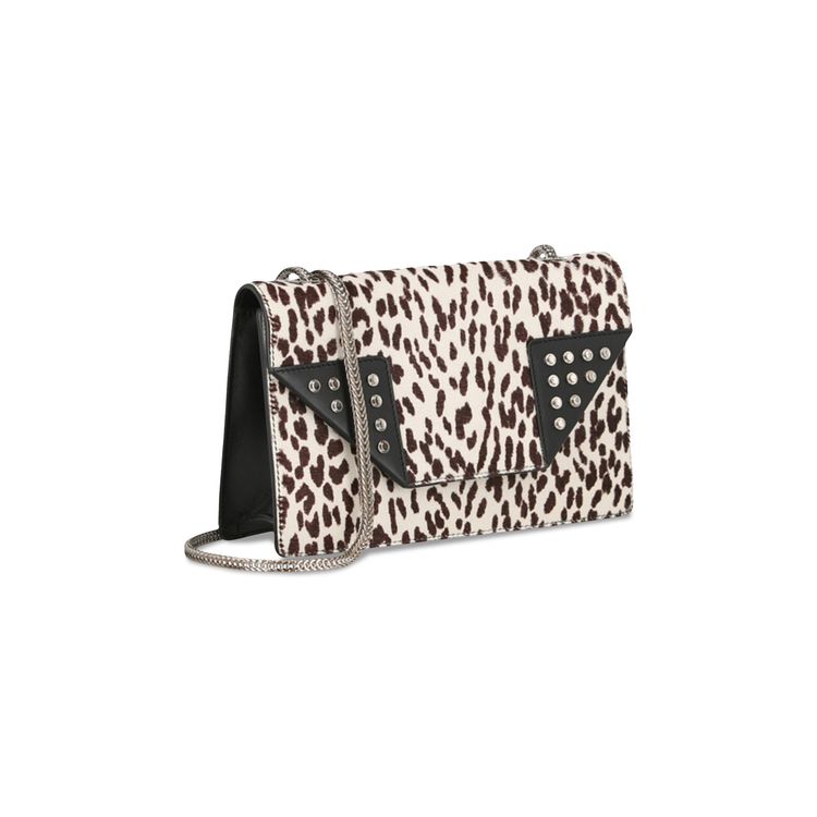Saint Laurent Betty Leopard Studded Shoulder Bag Multicolor