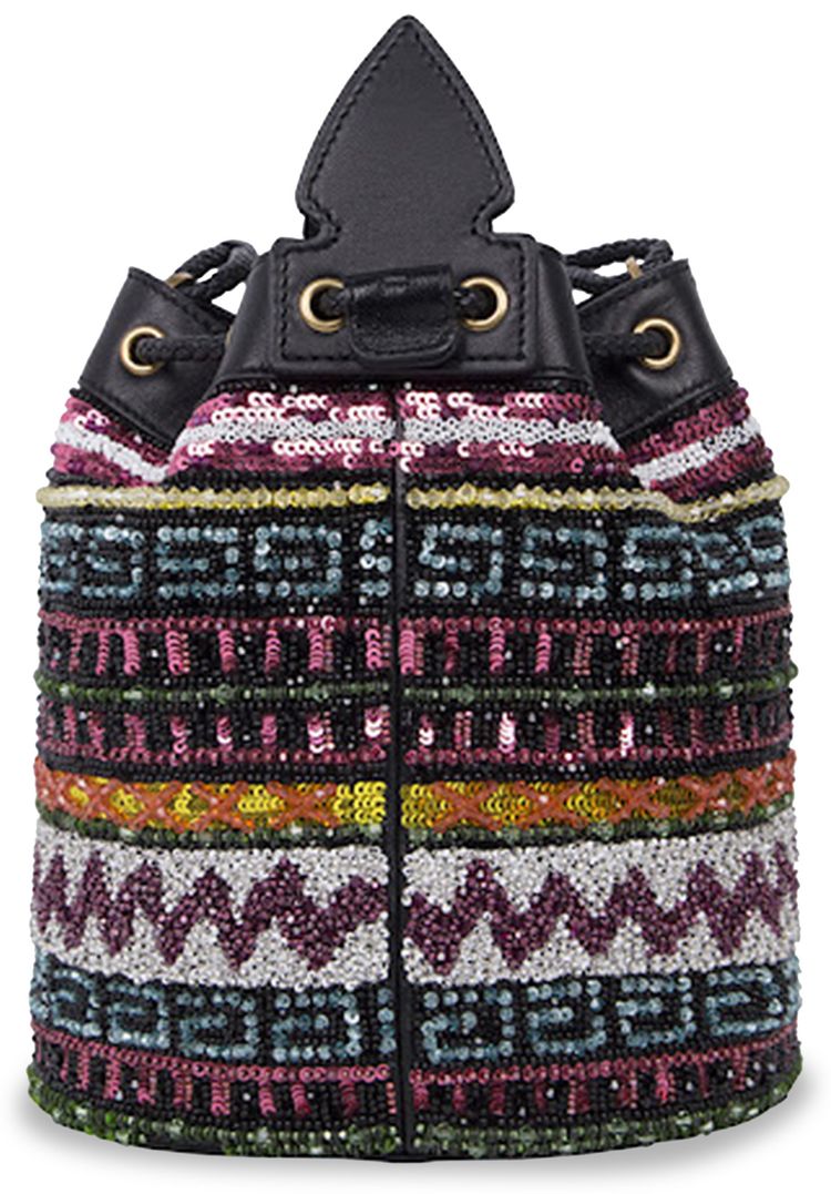 Saint Laurent Beaded Shoulder Bag Multicolor
