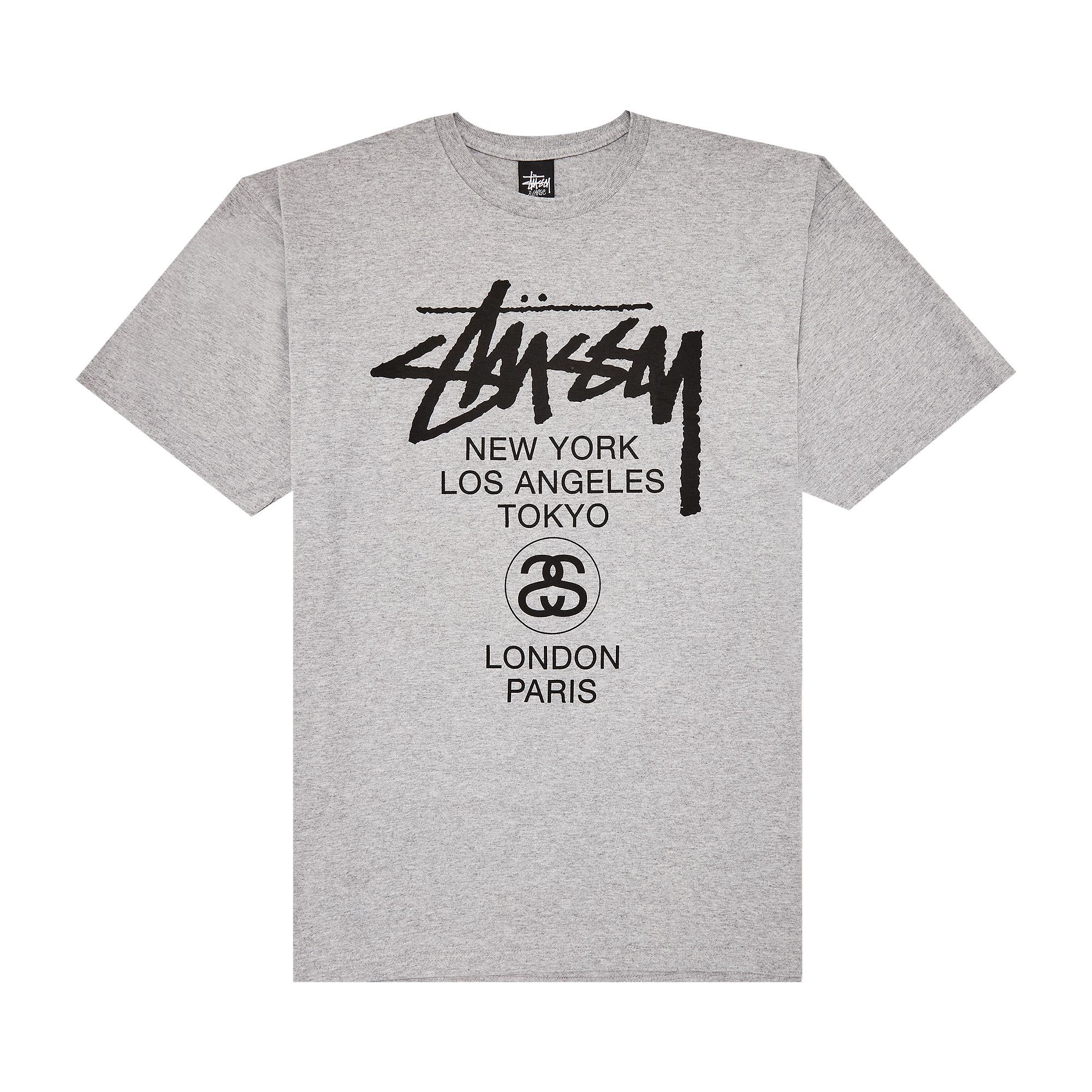 Buy Stussy World Tour Tee Grey Heather 1903385 GREY GOAT