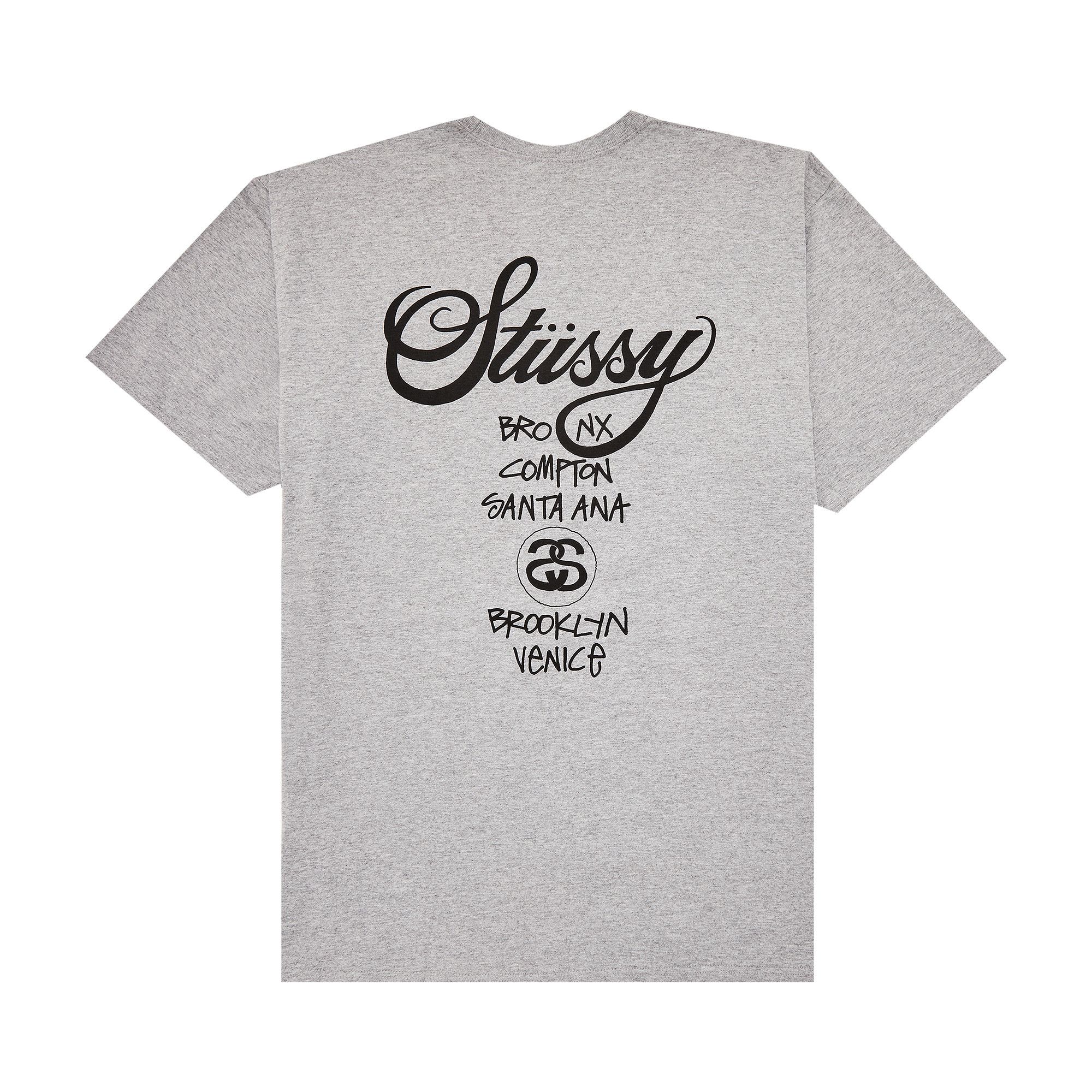 Buy Stussy World Tour Tee 'Grey Heather' - 1903385 GREY | GOAT Buy Stussy World Tour Tee 'Grey Heather' - 1903385 GREY | GOAT