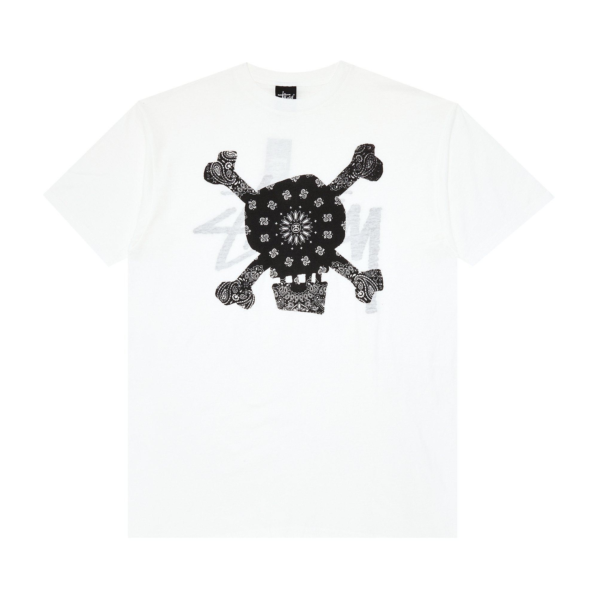 Stussy Paisley Skull Tee 'White/Black'