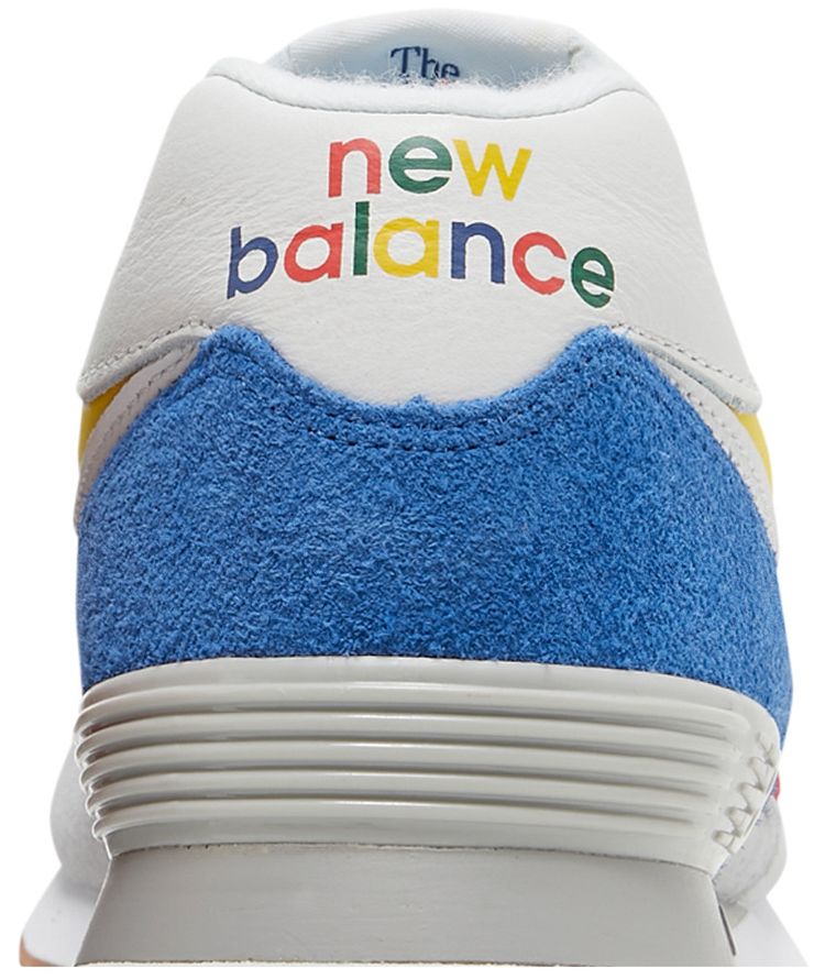 STAUD x New Balance 574 Rain Cloud Team Red