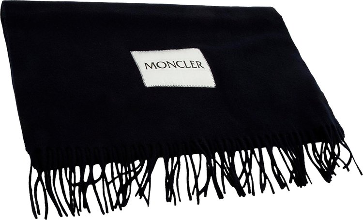 Moncler Small Logo Scarf Dark Blue