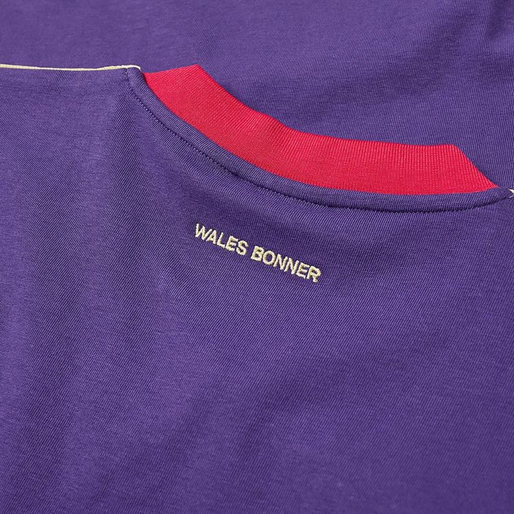 adidas x Wales Bonner 70s V Neck Tee Unity Purple