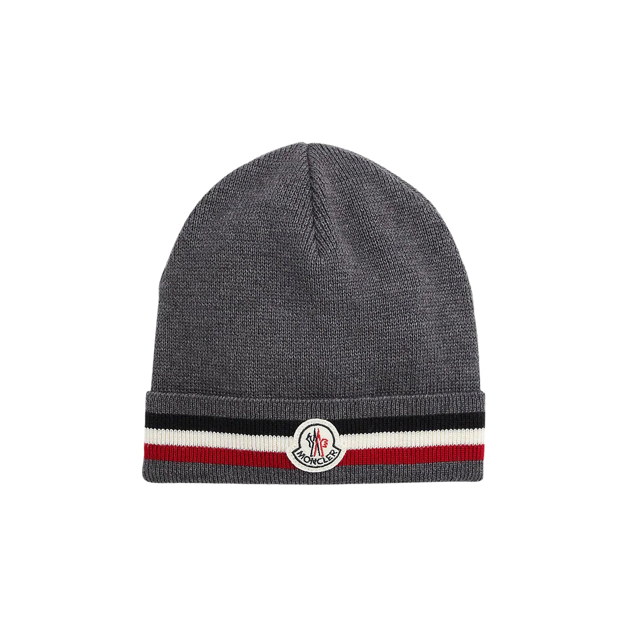 Buy Moncler Striped Hat With Logo Grey 3B000 28 A9575 998 GOAT