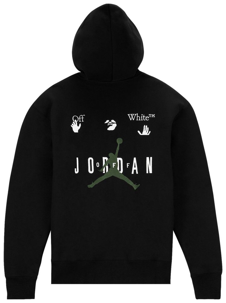 Air Jordan x Off White MJ Hoodie BlackWhiteForest Green