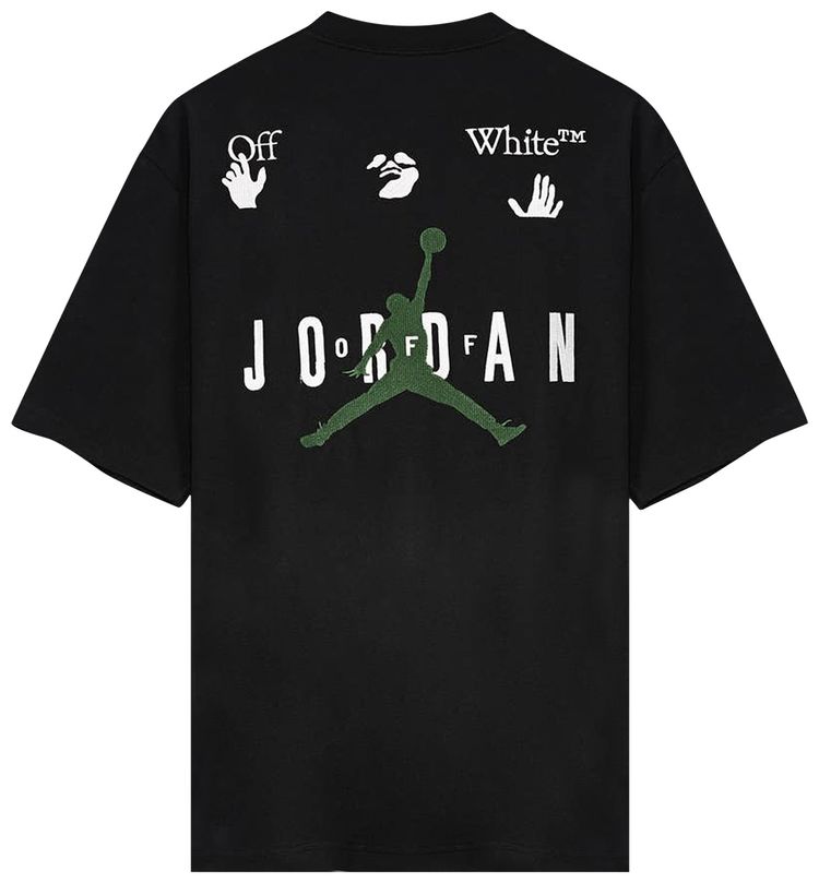 Air Jordan x Off White MJ T Shirt BlackWhiteForest Green