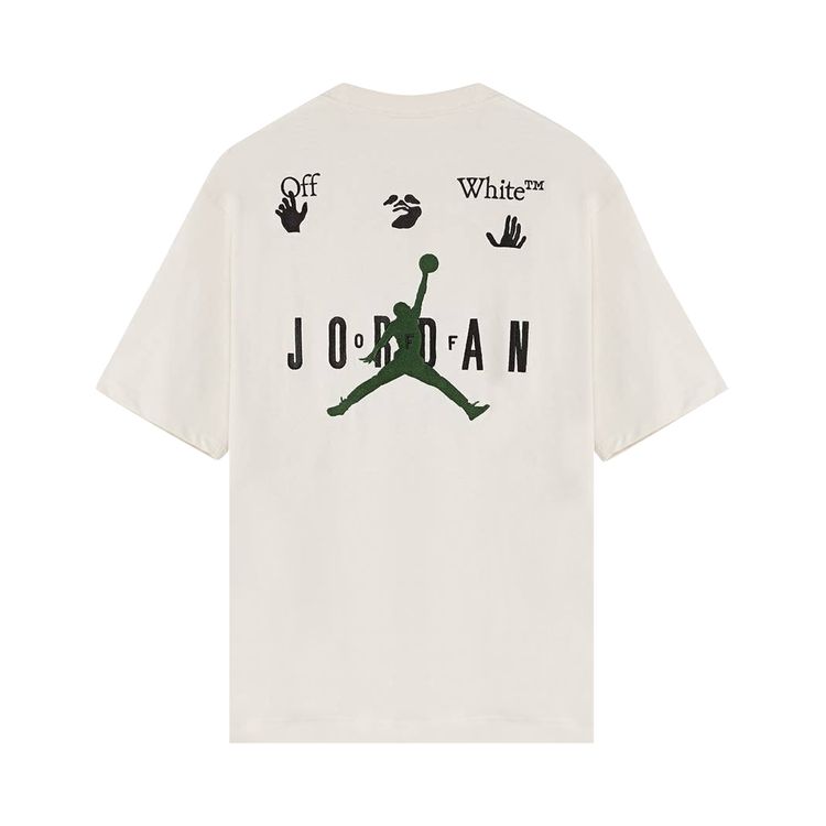 Air Jordan x Off White MJ T Shirt WhiteBlackForest Green