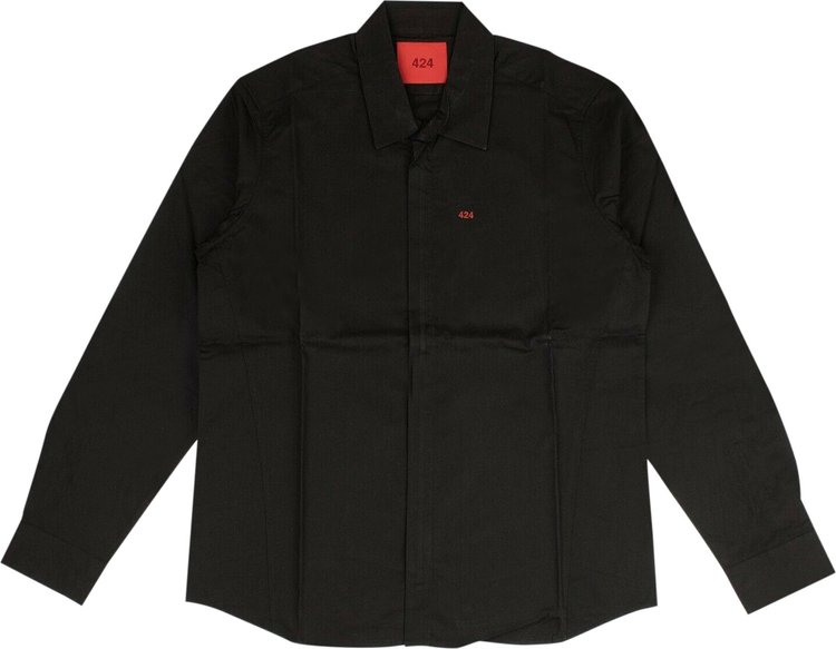 424 Logo Zipper Shirt 'Black/Red'